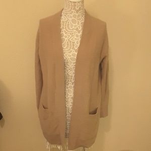 VINCE 100% Cashmere Cardigan in Camel